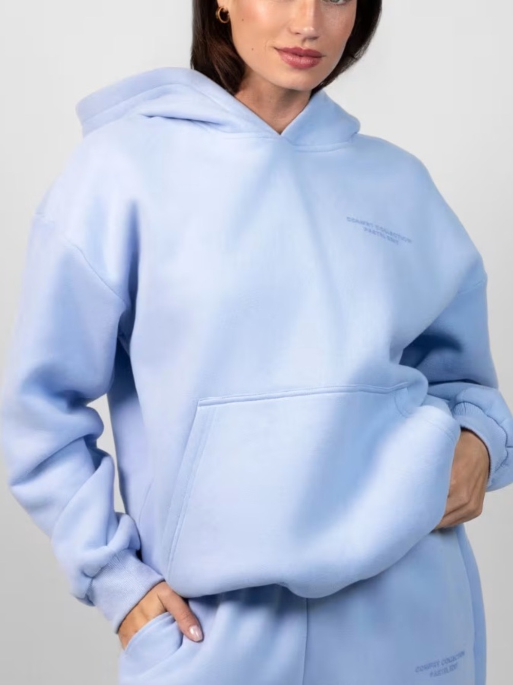 Comfrt Collection Pastel Edit Hoodie Blue Small